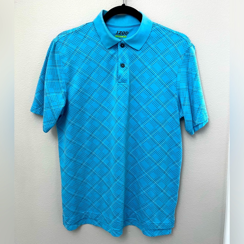 Izod Perform blue golf polo shirt